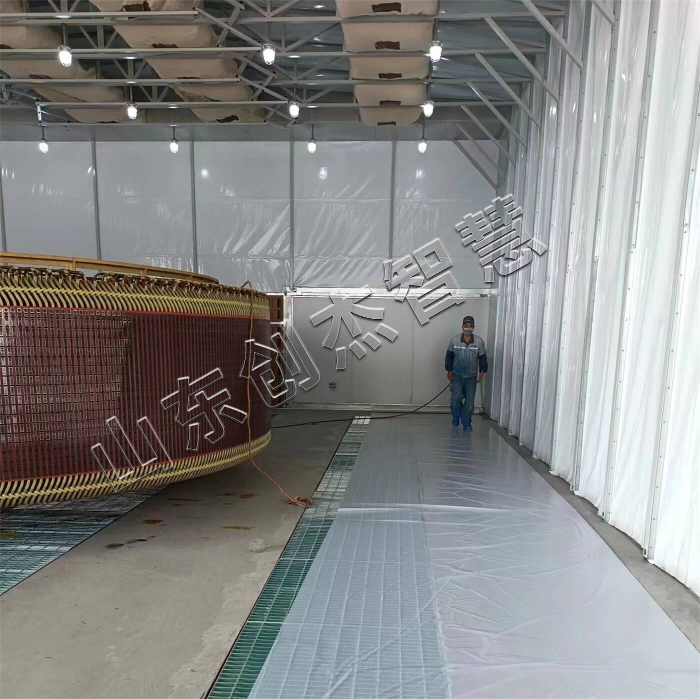 伸縮打磨噴漆房