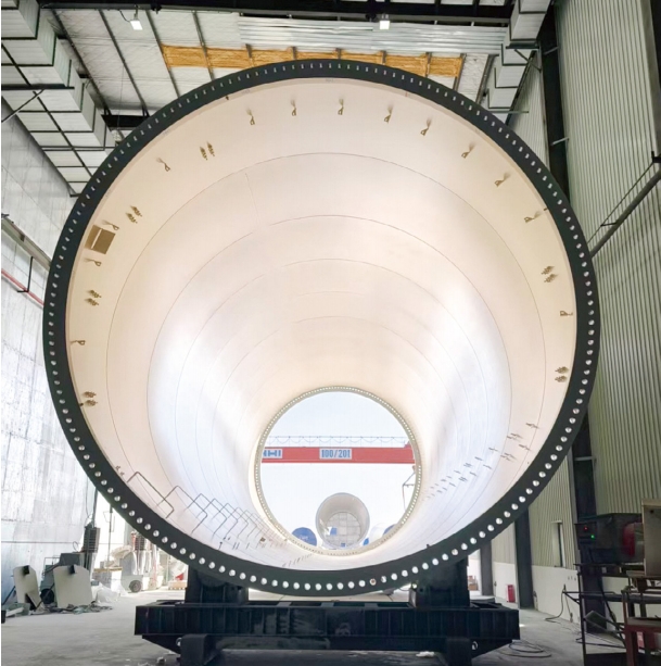 風電塔筒內外壁自動拋丸生產線